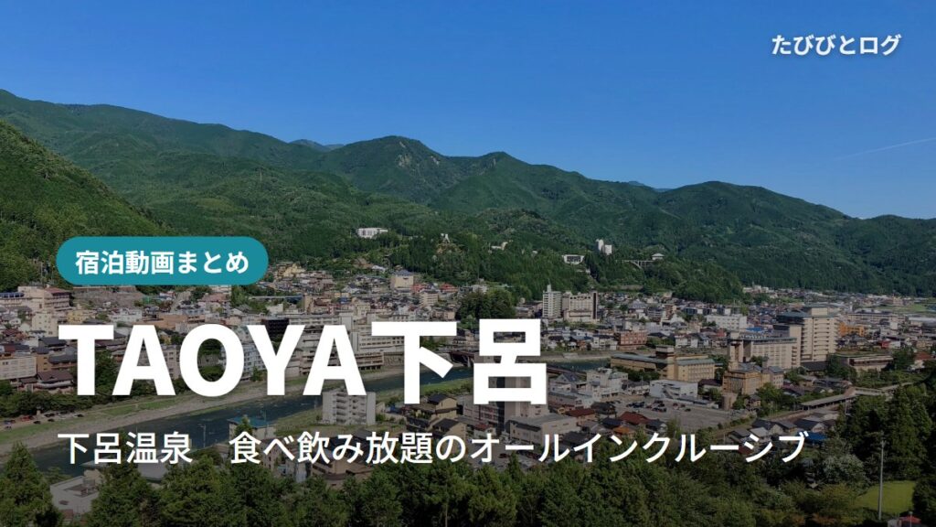 高台から見た下呂温泉の街並みと山々